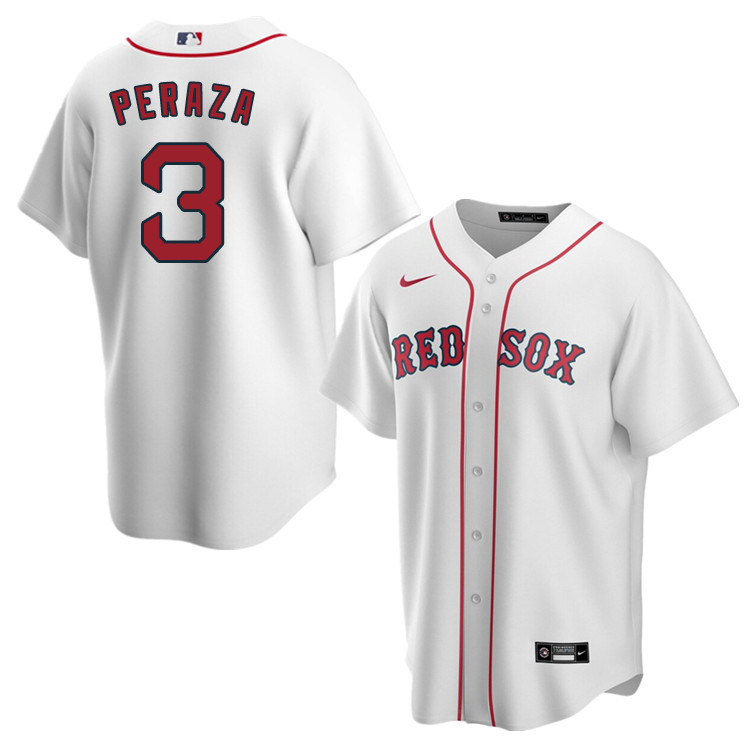 Nike Men #3 Jose Peraza Boston Red Sox Baseball Jerseys Sale-White